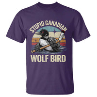 Stupid Canadian Wolf Bird T Shirt Retro Romance Hockey LGBT Book Movie Fans Gift