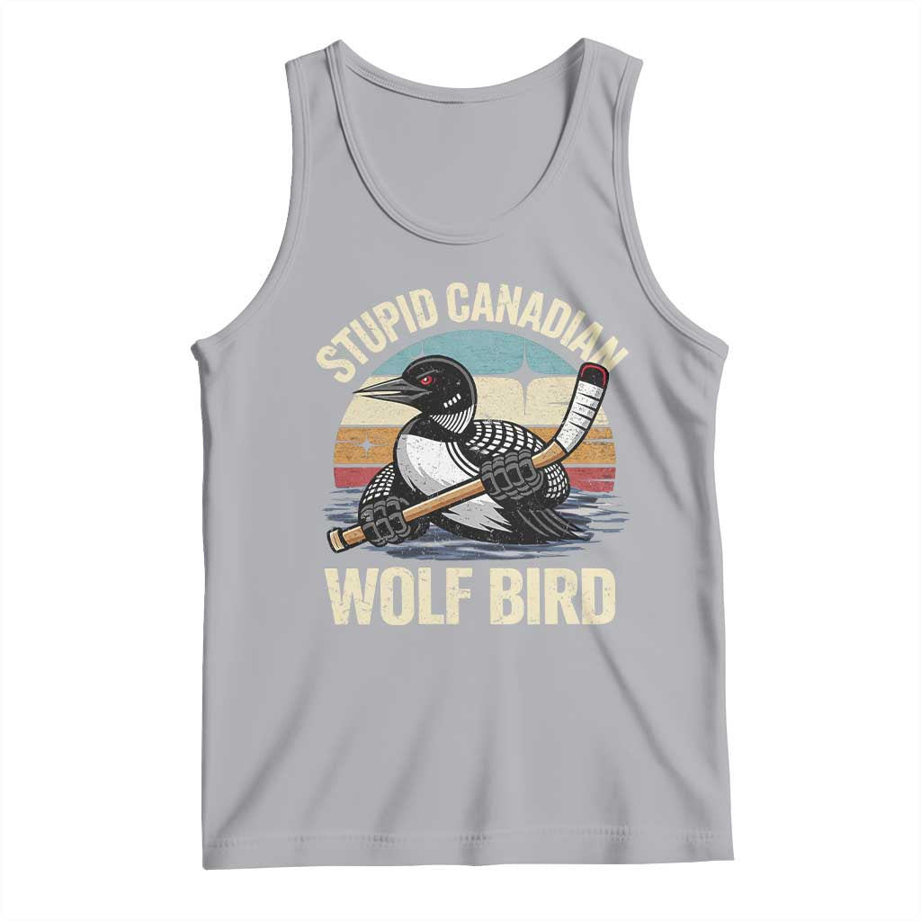 Stupid Canadian Wolf Bird Tank Top Retro Romance Hockey LGBT Book Movie Fans Gift