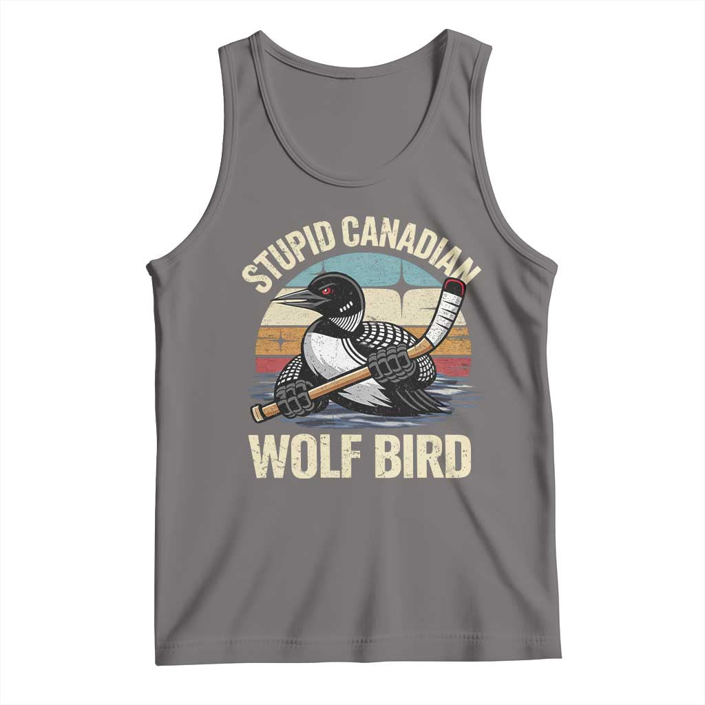 Stupid Canadian Wolf Bird Tank Top Retro Romance Hockey LGBT Book Movie Fans Gift