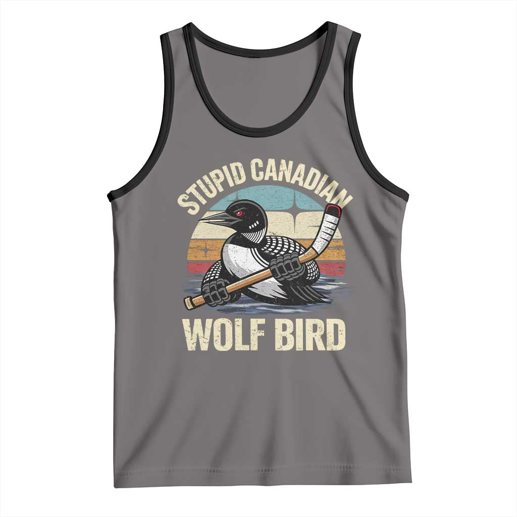 Stupid Canadian Wolf Bird Tank Top Retro Romance Hockey LGBT Book Movie Fans Gift