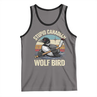 Stupid Canadian Wolf Bird Tank Top Retro Romance Hockey LGBT Book Movie Fans Gift