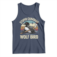 Stupid Canadian Wolf Bird Tank Top Retro Romance Hockey LGBT Book Movie Fans Gift
