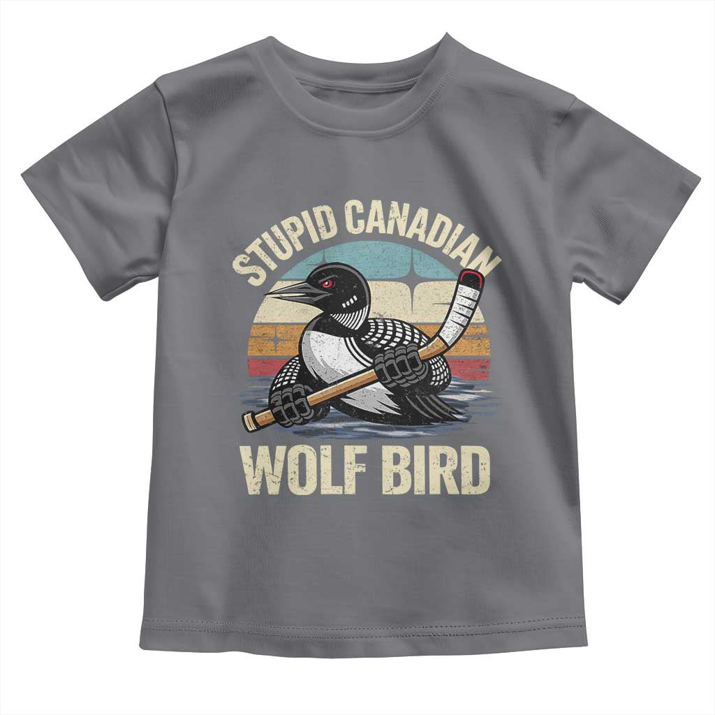 Stupid Canadian Wolf Bird Toddler T Shirt Retro Romance Hockey LGBT Book Movie Fans Gift