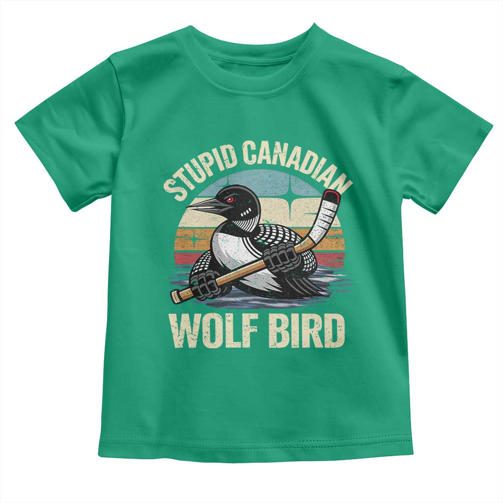 Stupid Canadian Wolf Bird Toddler T Shirt Retro Romance Hockey LGBT Book Movie Fans Gift