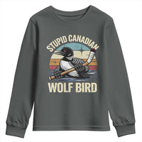 Stupid Canadian Wolf Bird Youth Sweatshirt Retro Romance Hockey LGBT Book Movie Fans Gift