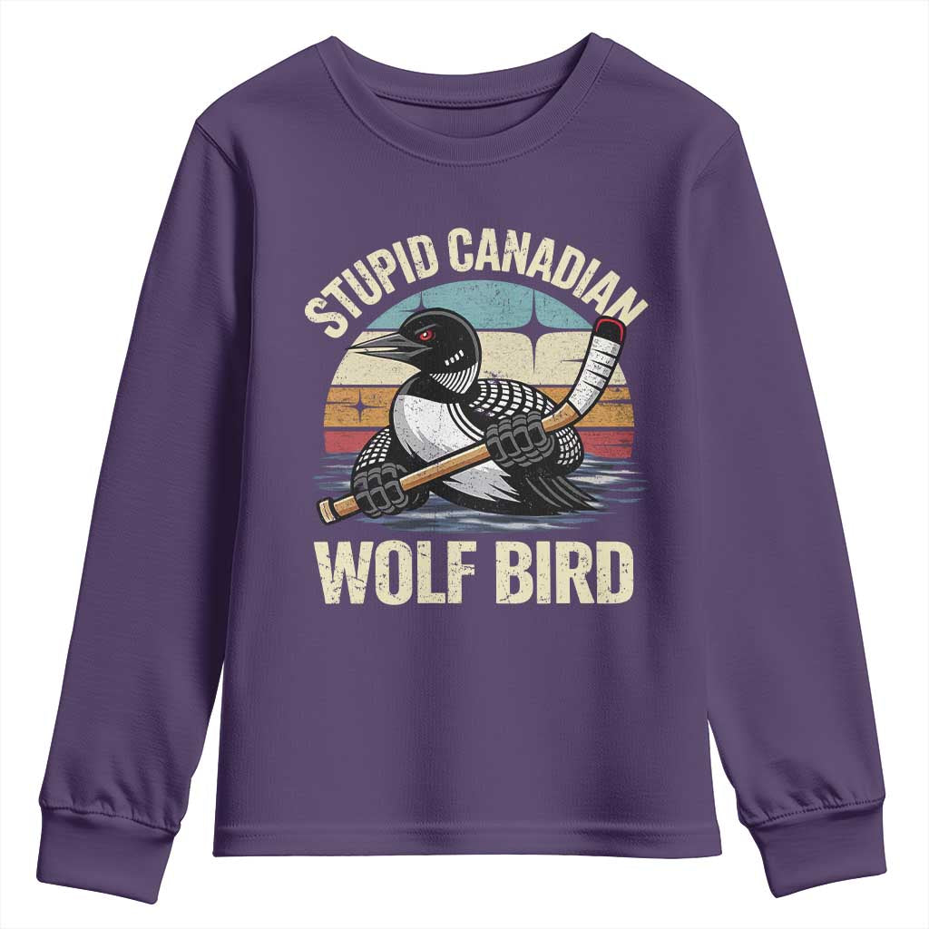 Stupid Canadian Wolf Bird Youth Sweatshirt Retro Romance Hockey LGBT Book Movie Fans Gift