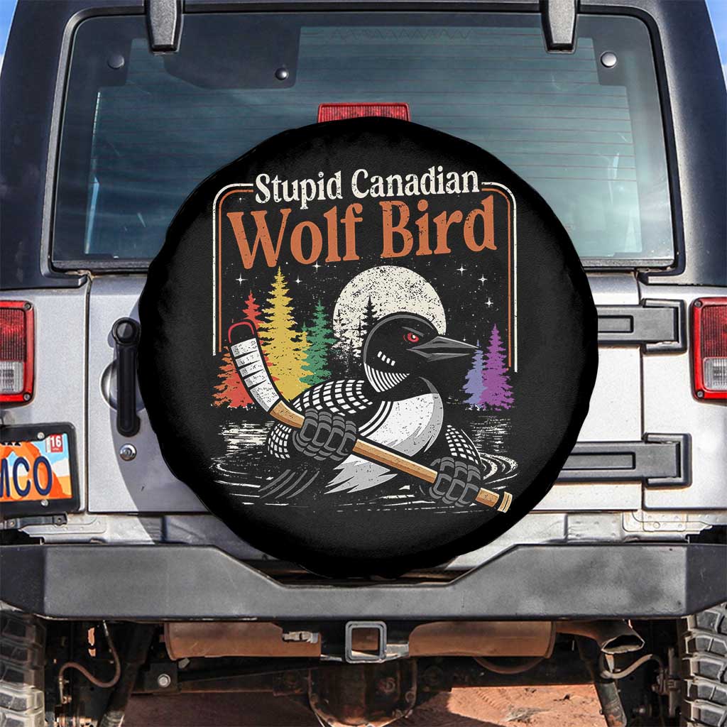 Stupid Canadian Wolf Bird Spare Tire Cover Retro Romance Hockey LGBT Book Movie Fans