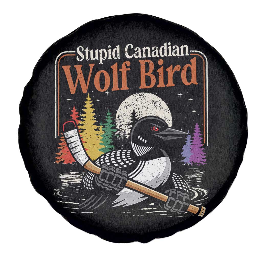 Stupid Canadian Wolf Bird Spare Tire Cover Retro Romance Hockey LGBT Book Movie Fans