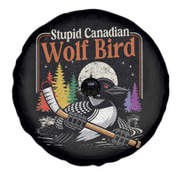 Stupid Canadian Wolf Bird Spare Tire Cover Retro Romance Hockey LGBT Book Movie Fans