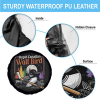 Stupid Canadian Wolf Bird Spare Tire Cover Retro Romance Hockey LGBT Book Movie Fans