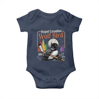 Stupid Canadian Wolf Bird Baby Onesie Retro Romance Hockey LGBT Book Movie Fans