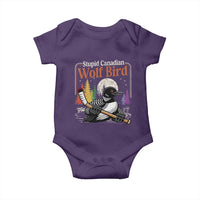 Stupid Canadian Wolf Bird Baby Onesie Retro Romance Hockey LGBT Book Movie Fans