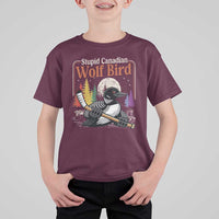 Stupid Canadian Wolf Bird T Shirt For Kid Retro Romance Hockey LGBT Book Movie Fans