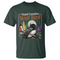 Stupid Canadian Wolf Bird T Shirt Retro Romance Hockey LGBT Book Movie Fans