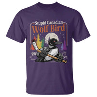 Stupid Canadian Wolf Bird T Shirt Retro Romance Hockey LGBT Book Movie Fans