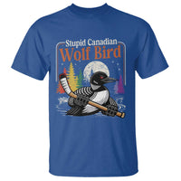 Stupid Canadian Wolf Bird T Shirt Retro Romance Hockey LGBT Book Movie Fans