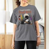Stupid Canadian Wolf Bird T Shirt For Women Retro Romance Hockey LGBT Book Movie Fans