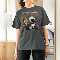 Stupid Canadian Wolf Bird T Shirt For Women Retro Romance Hockey LGBT Book Movie Fans