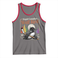 Stupid Canadian Wolf Bird Tank Top Retro Romance Hockey LGBT Book Movie Fans
