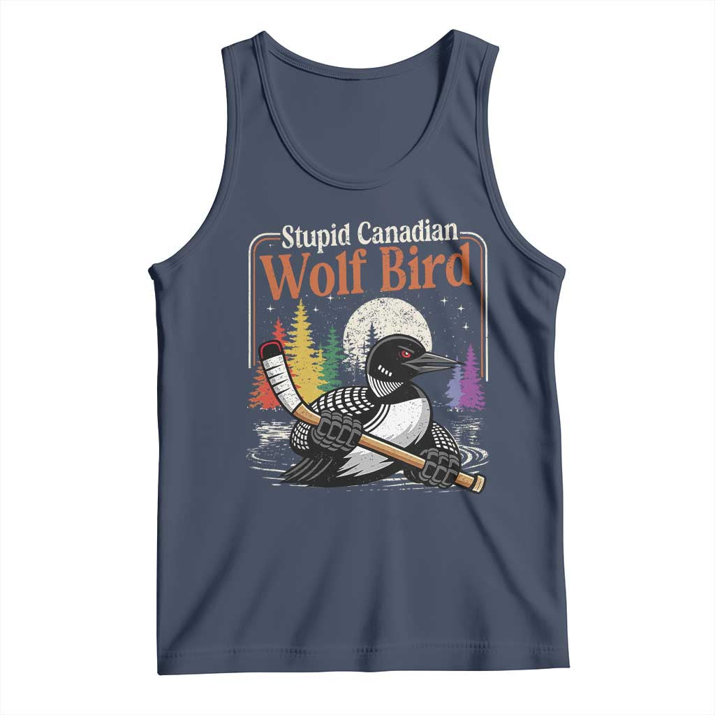 Stupid Canadian Wolf Bird Tank Top Retro Romance Hockey LGBT Book Movie Fans