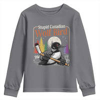 Stupid Canadian Wolf Bird Youth Sweatshirt Retro Romance Hockey LGBT Book Movie Fans