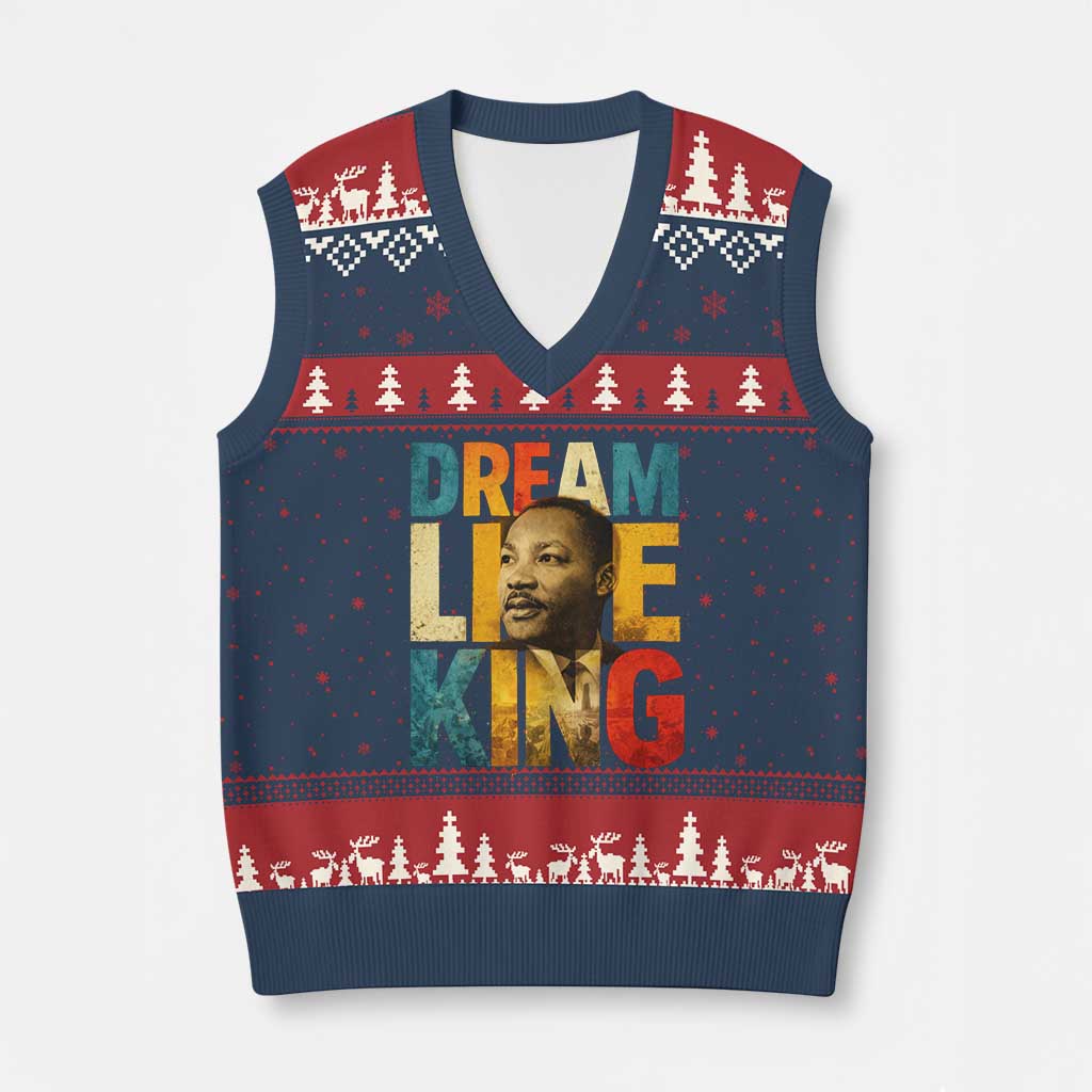 Black History Month Martin Luther King Day V-Neck Knit Sweater Vest I Have Dream