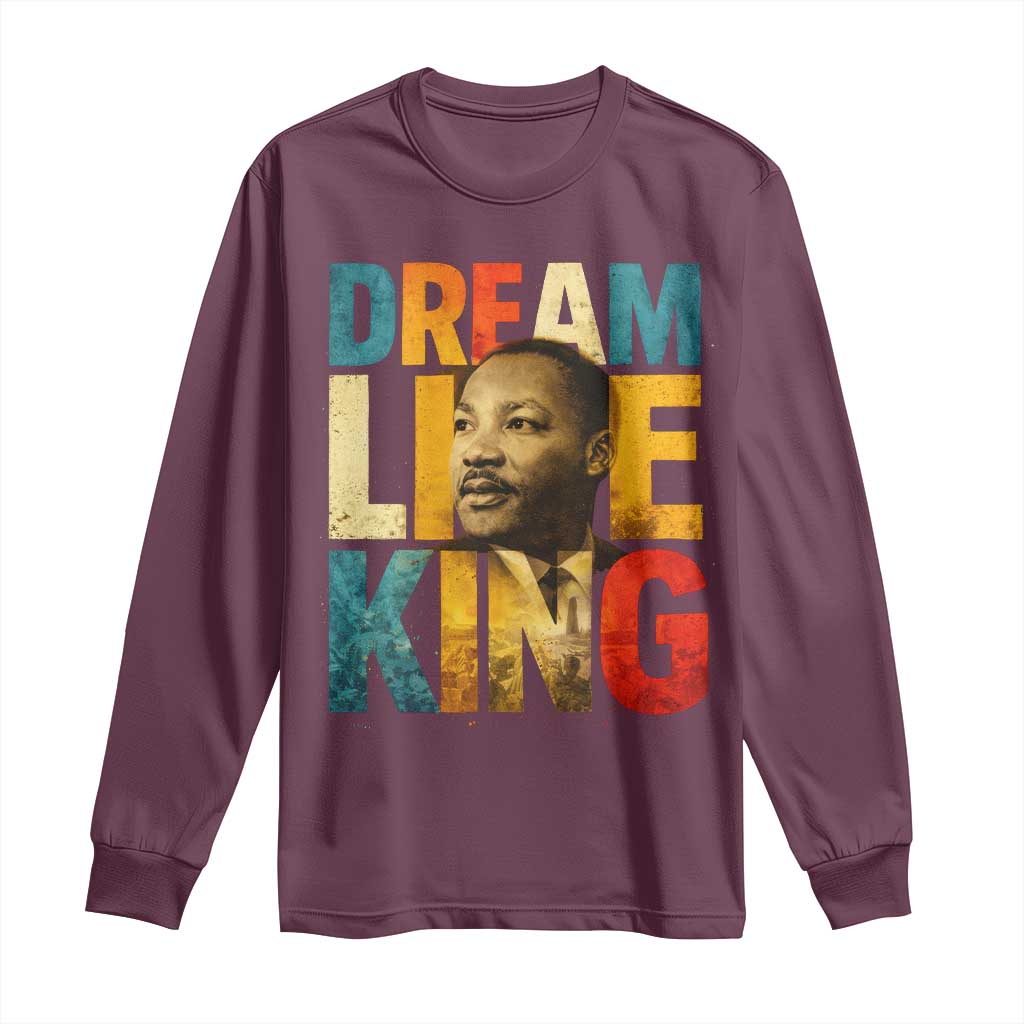 Black History Month Martin Luther King Day Long Sleeve Shirt I Have Dream