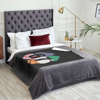 Six Seven 6 7 St Patricks Day Throw Blanket 67 Meme Irish American Ireland Flag Lucky Shamrocks