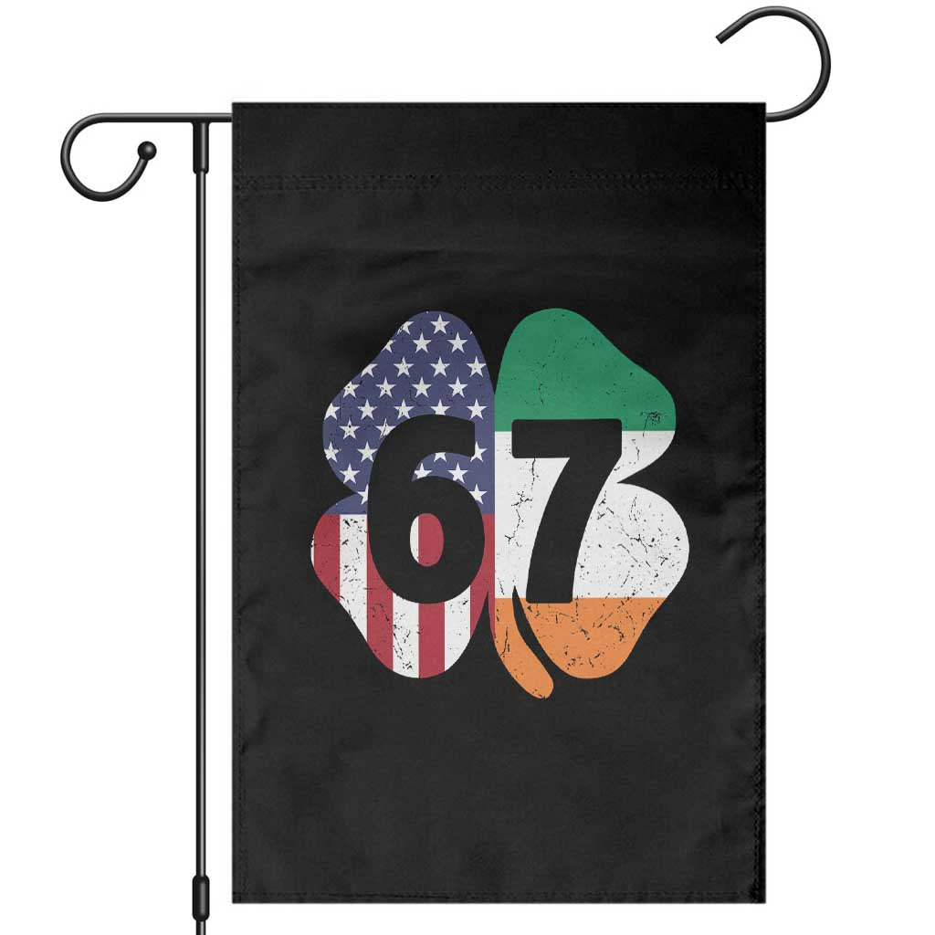 Six Seven 6 7 St Patricks Day Garden Flag 67 Meme Irish American Ireland Flag Lucky Shamrocks