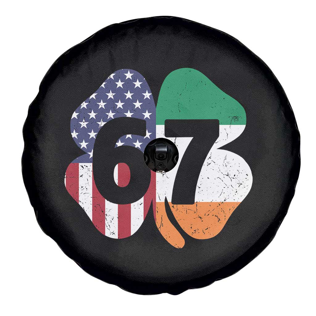 Six Seven 6 7 St Patricks Day Spare Tire Cover 67 Meme Irish American Ireland Flag Lucky Shamrocks