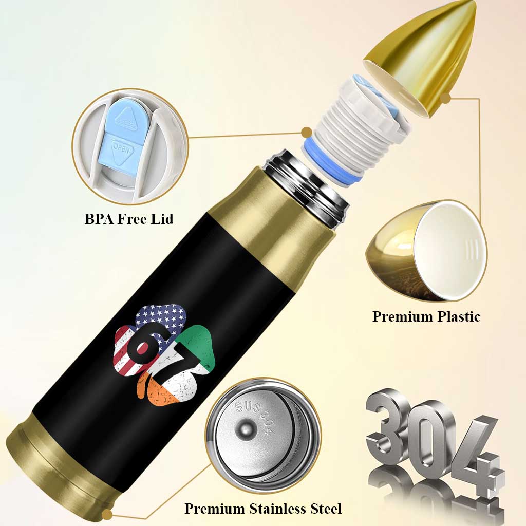 Six Seven 6 7 St Patricks Day Bullet Tumbler 67 Meme Irish American Ireland Flag Lucky Shamrocks