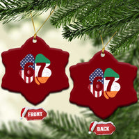 Six Seven 6 7 St Patricks Day Ceramic Ornament 67 Meme Irish American Ireland Flag Lucky Shamrocks