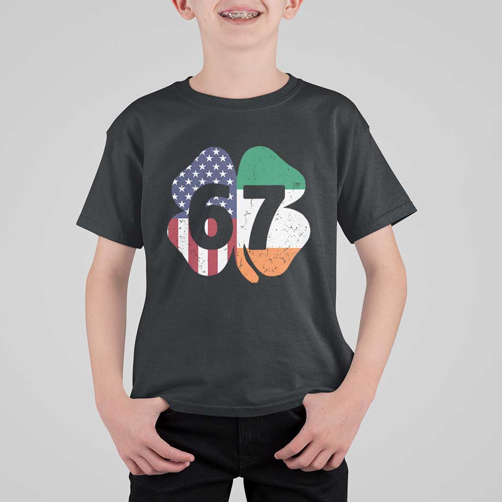 Six Seven 6 7 St Patricks Day T Shirt For Kid 67 Meme Irish American Ireland Flag Lucky Shamrocks