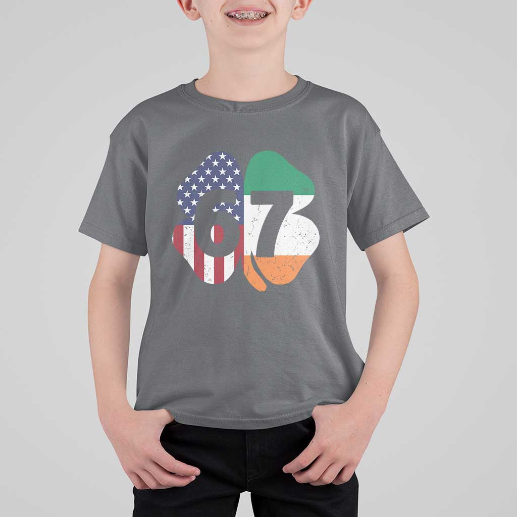Six Seven 6 7 St Patricks Day T Shirt For Kid 67 Meme Irish American Ireland Flag Lucky Shamrocks