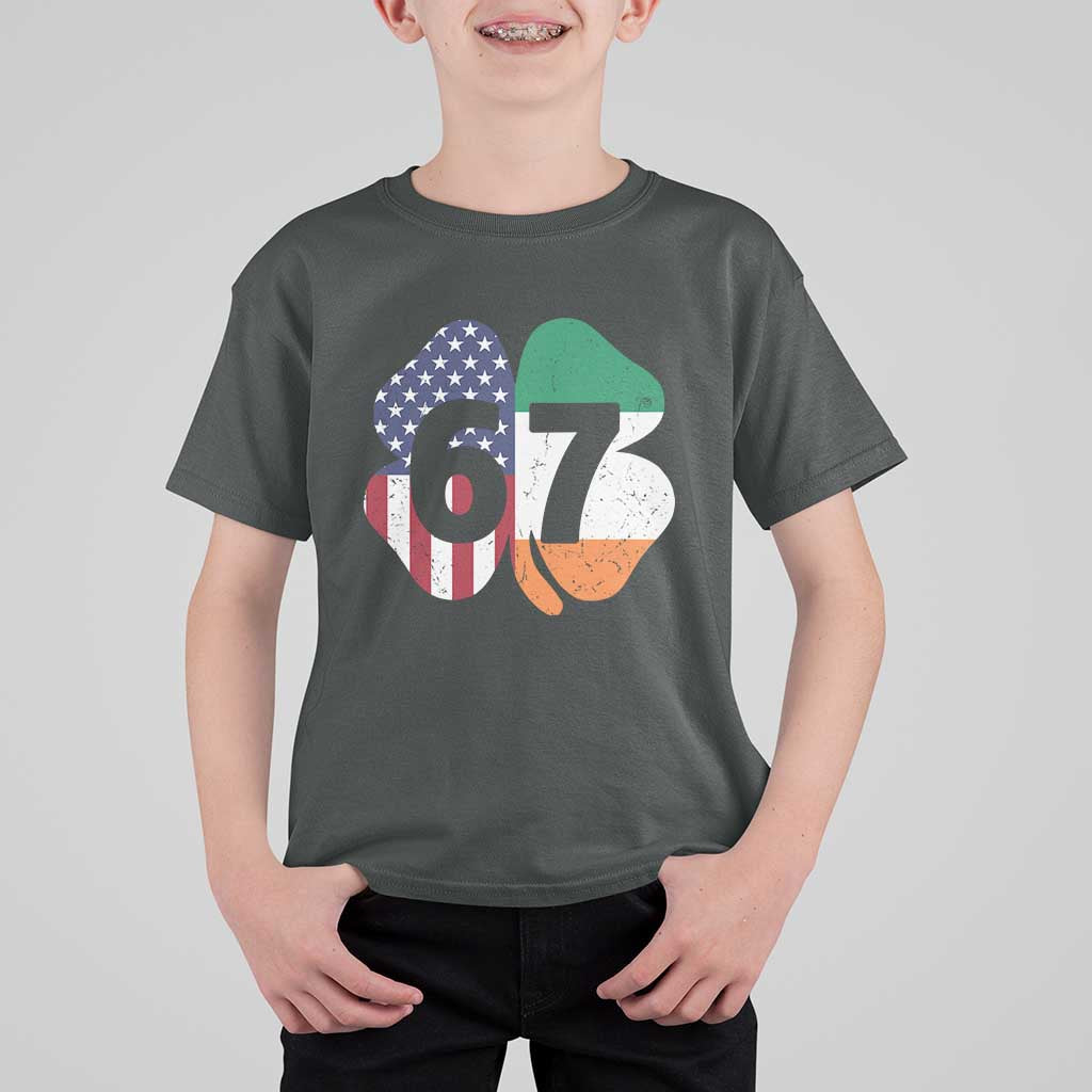 Six Seven 6 7 St Patricks Day T Shirt For Kid 67 Meme Irish American Ireland Flag Lucky Shamrocks