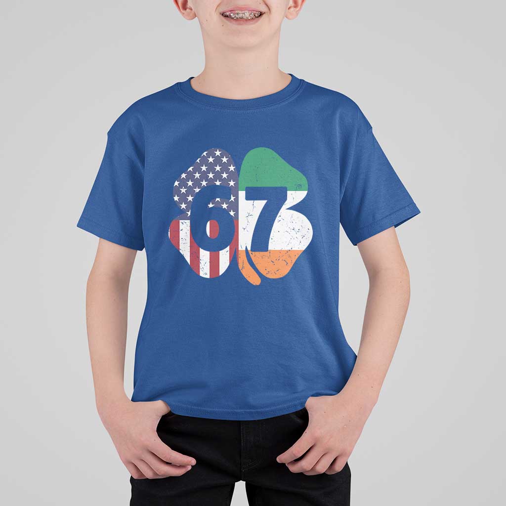 Six Seven 6 7 St Patricks Day T Shirt For Kid 67 Meme Irish American Ireland Flag Lucky Shamrocks