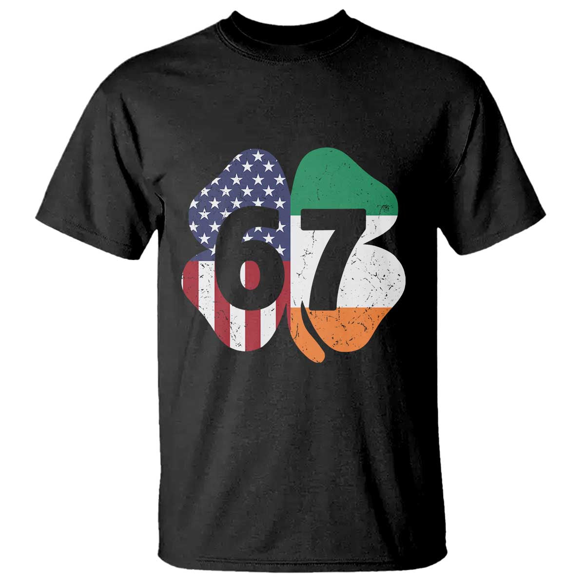 Six Seven 6 7 St Patricks Day T Shirt 67 Meme Irish American Ireland Flag Lucky Shamrocks