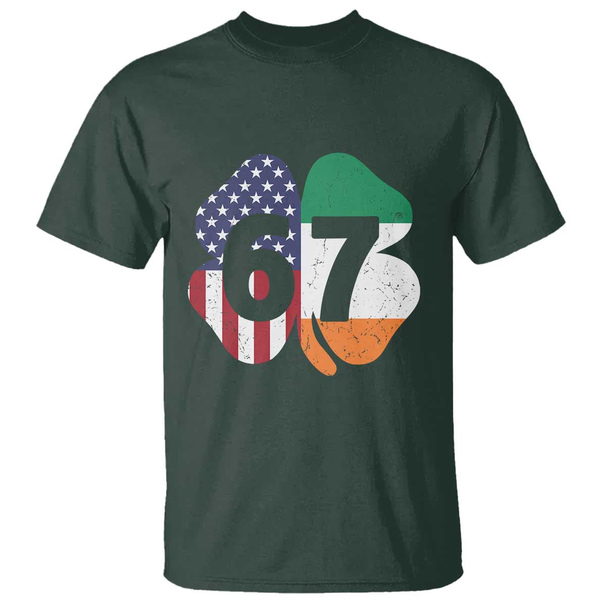 Six Seven 6 7 St Patricks Day T Shirt 67 Meme Irish American Ireland Flag Lucky Shamrocks