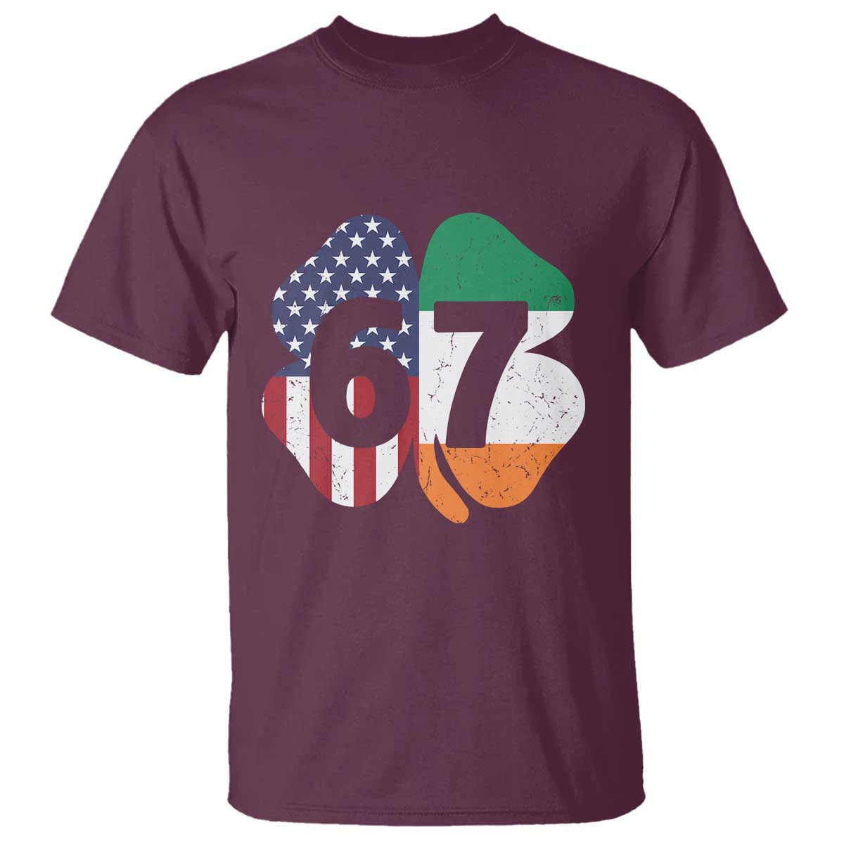 Six Seven 6 7 St Patricks Day T Shirt 67 Meme Irish American Ireland Flag Lucky Shamrocks