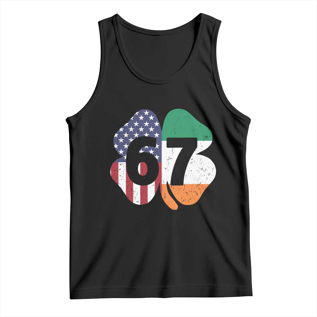 Six Seven 6 7 St Patricks Day Tank Top 67 Meme Irish American Ireland Flag Lucky Shamrocks