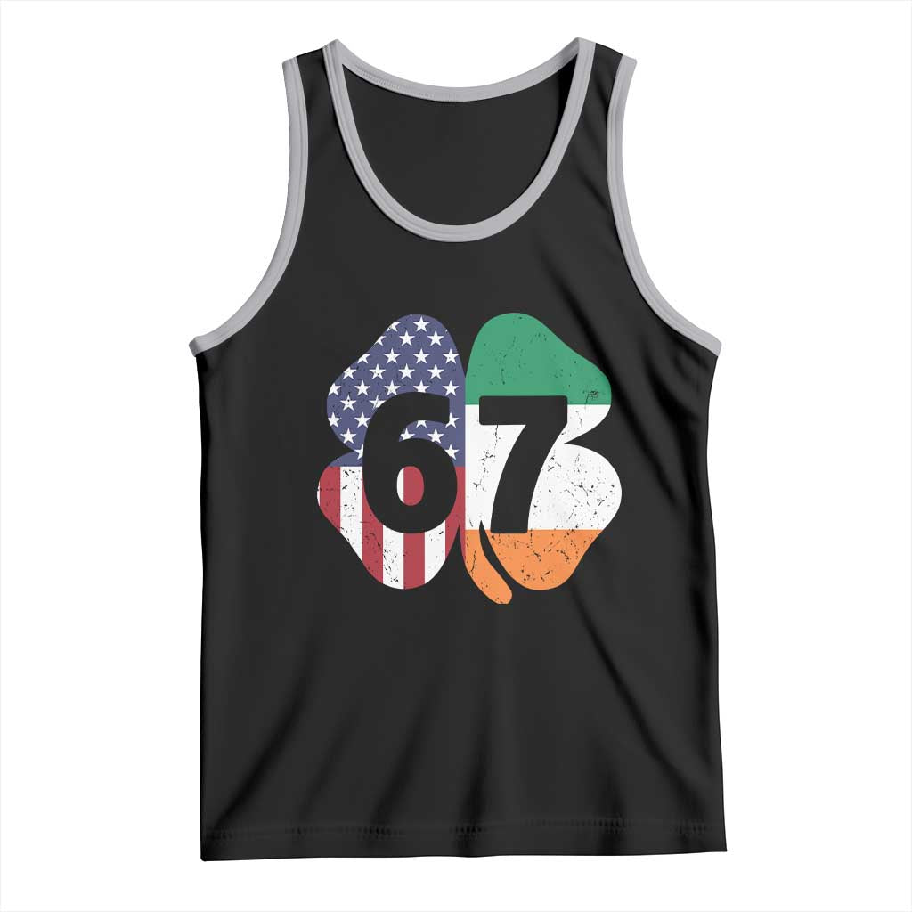 Six Seven 6 7 St Patricks Day Tank Top 67 Meme Irish American Ireland Flag Lucky Shamrocks