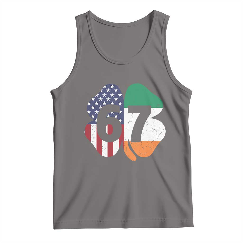 Six Seven 6 7 St Patricks Day Tank Top 67 Meme Irish American Ireland Flag Lucky Shamrocks