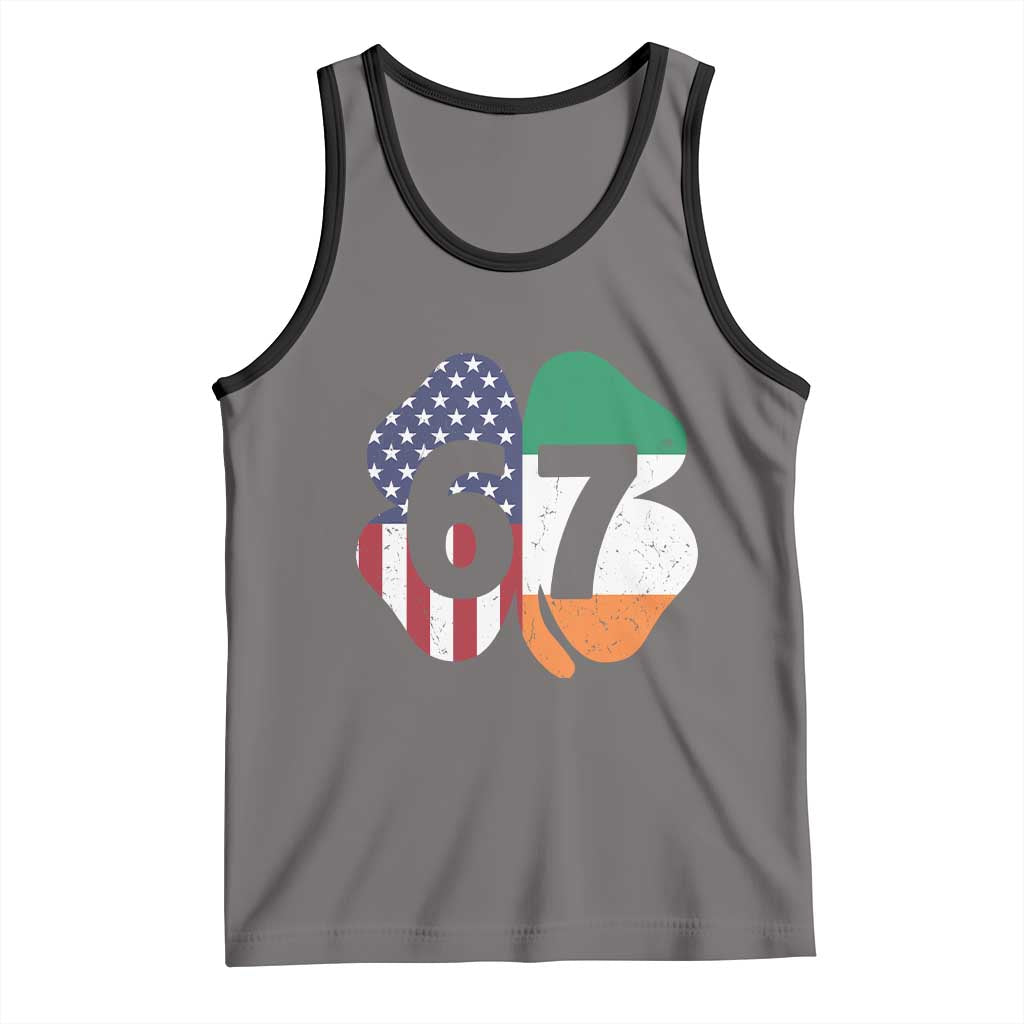 Six Seven 6 7 St Patricks Day Tank Top 67 Meme Irish American Ireland Flag Lucky Shamrocks