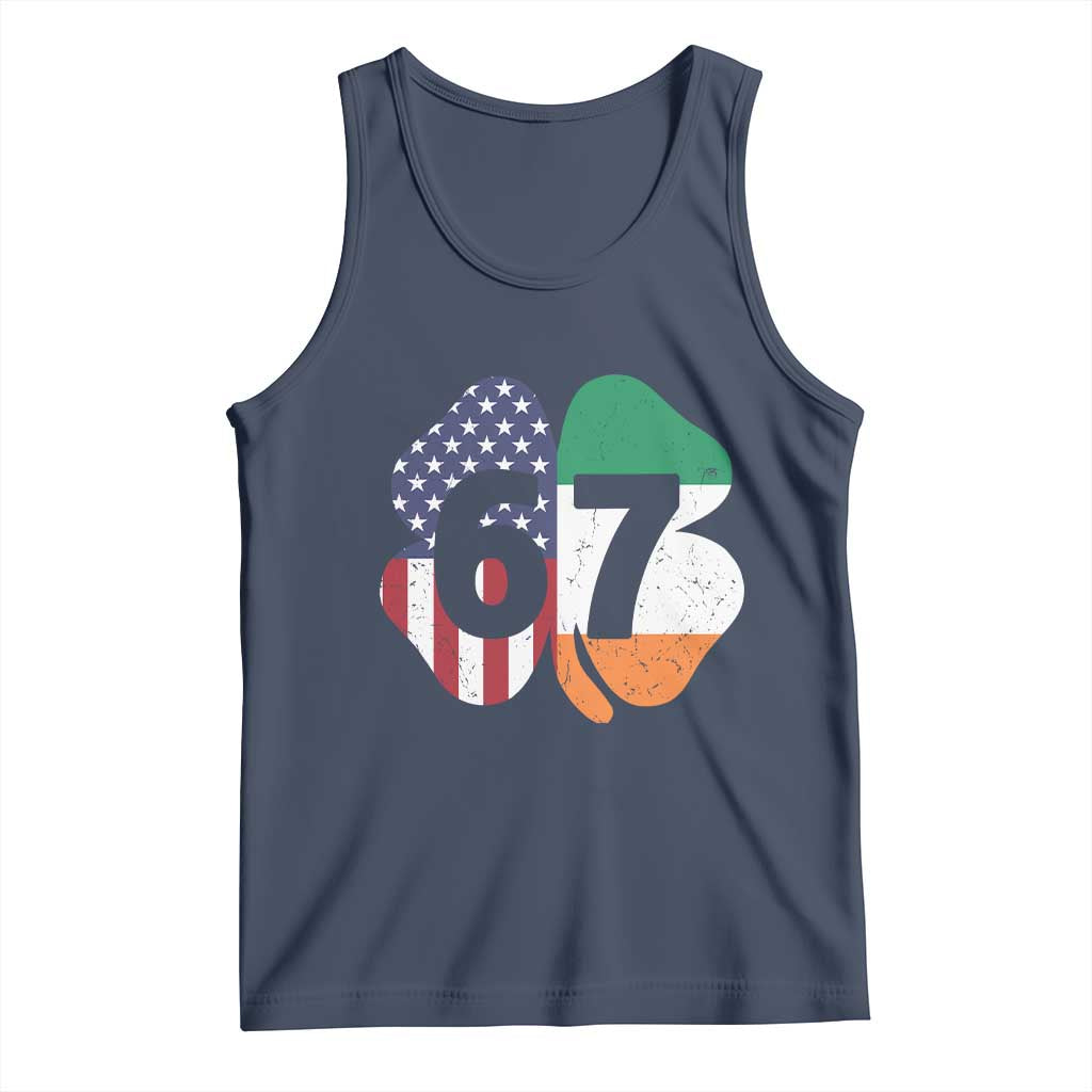 Six Seven 6 7 St Patricks Day Tank Top 67 Meme Irish American Ireland Flag Lucky Shamrocks