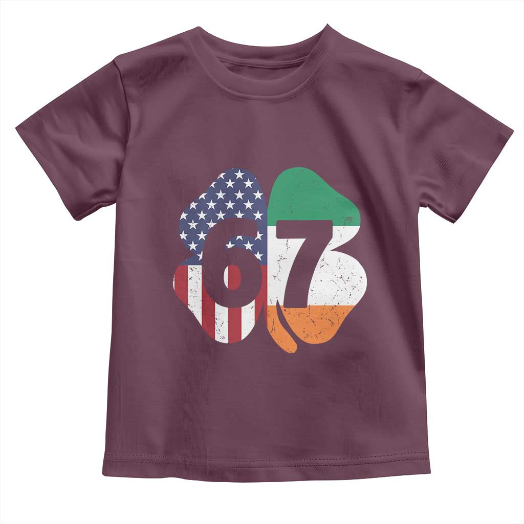 Six Seven 6 7 St Patricks Day Toddler T Shirt 67 Meme Irish American Ireland Flag Lucky Shamrocks
