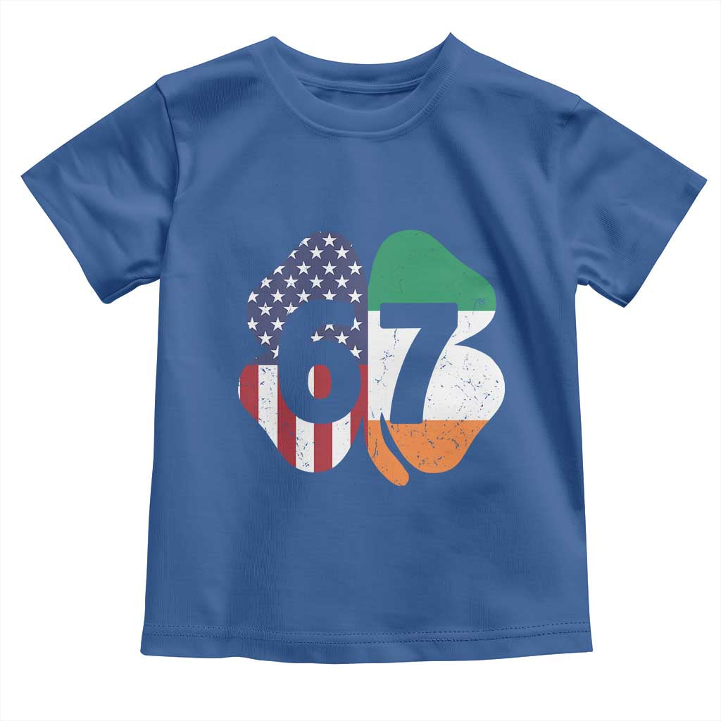 Six Seven 6 7 St Patricks Day Toddler T Shirt 67 Meme Irish American Ireland Flag Lucky Shamrocks
