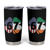 Six Seven 6 7 St Patricks Day Tumbler Cup 67 Meme Irish American Ireland Flag Lucky Shamrocks