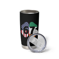 Six Seven 6 7 St Patricks Day Tumbler Cup 67 Meme Irish American Ireland Flag Lucky Shamrocks