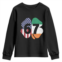 Six Seven 6 7 St Patricks Day Youth Sweatshirt 67 Meme Irish American Ireland Flag Lucky Shamrocks