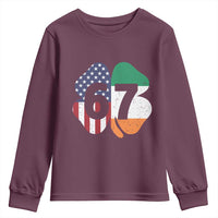 Six Seven 6 7 St Patricks Day Youth Sweatshirt 67 Meme Irish American Ireland Flag Lucky Shamrocks
